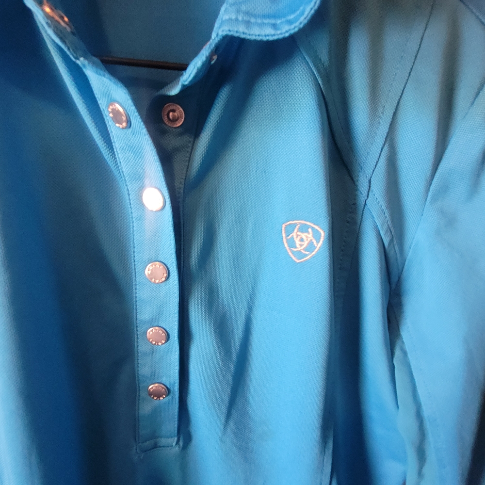 Ariat Women's Vibrant Blue Polo Blouse